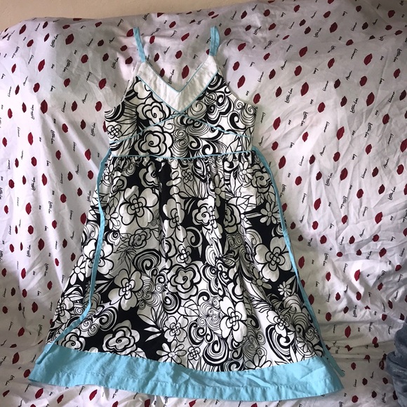 Bonnie Jean size 8 black with and blue dress 💕 - Picture 1 of 4